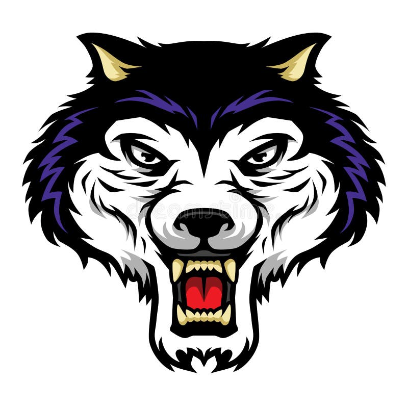 Wolf Mascot Head Cartoon Wolf Mascot Head Cartoon Stock Vector ...