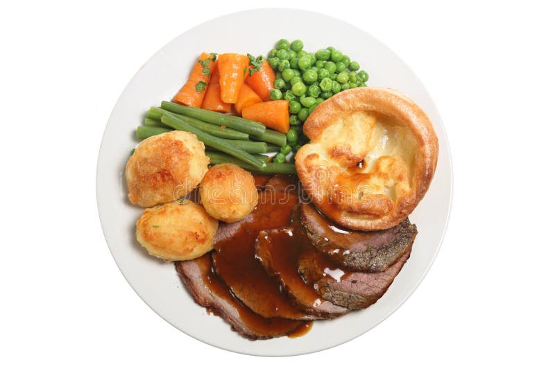 Roast Beef Dinner royalty free stock photo