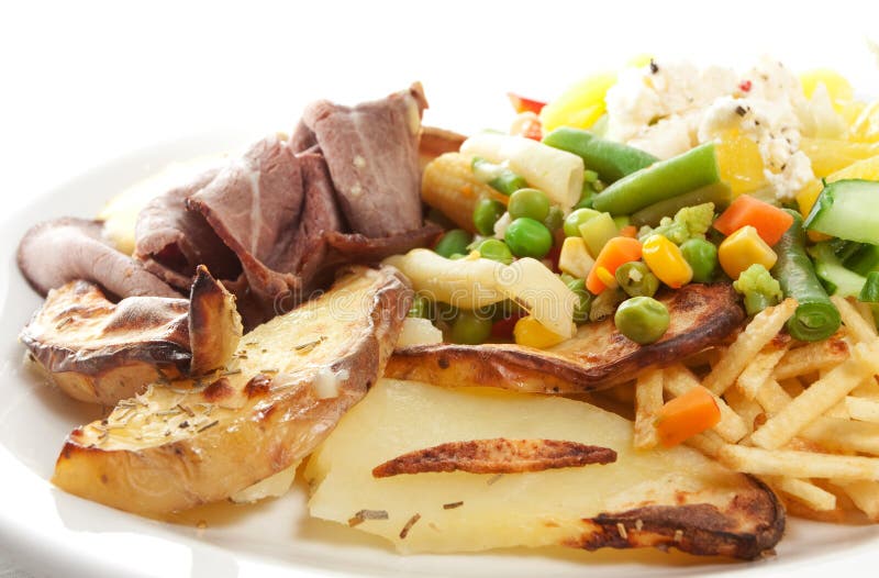 Roast beef dish stock photo. Image of carbohydrates, 13831932