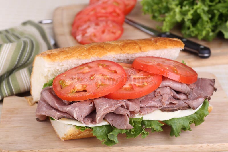 Roast Beef Sandwich stock image. Image of meat, roast 32557061