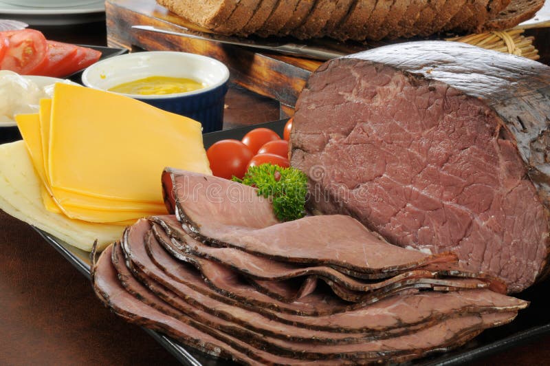 Roast Beef Sandwich Fixings Stock Image Image of cooked, sandwiches