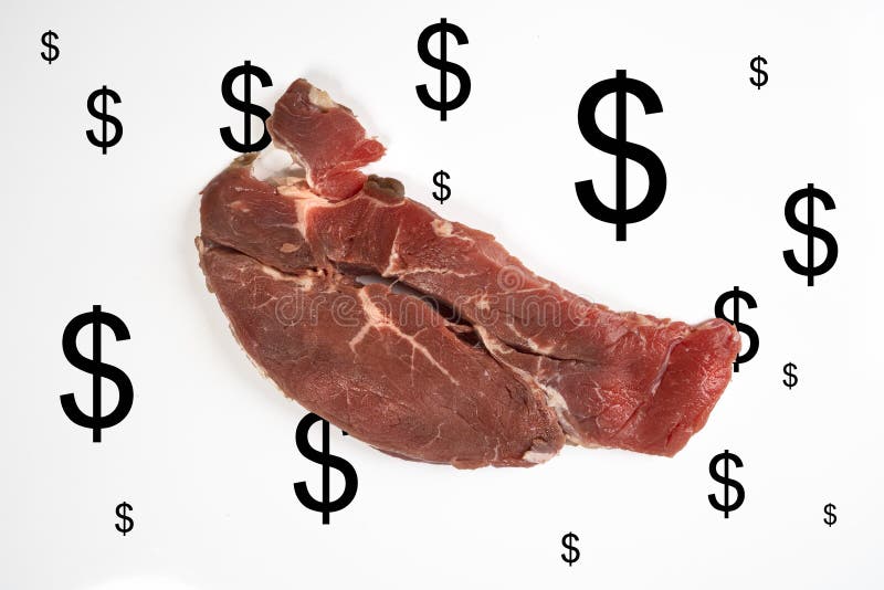 Increase in the Cost of Meat Stock Photo Image of dollars, economics