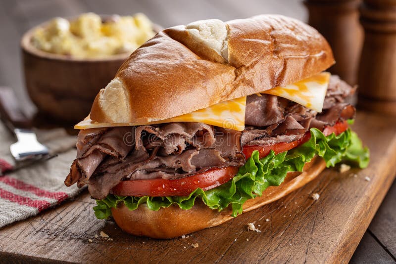 Roast Beef Submarine Sandwich