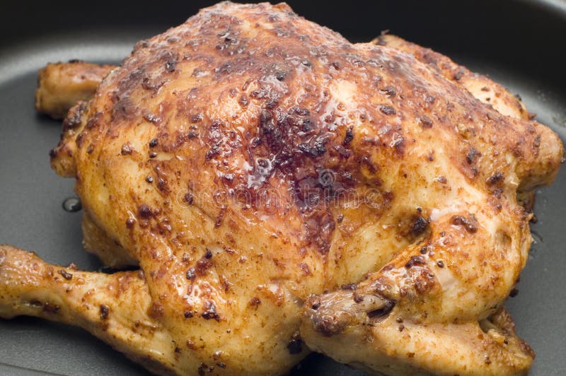 Roast chicken stock photo. Image of vapid, chicken, pink 3875706