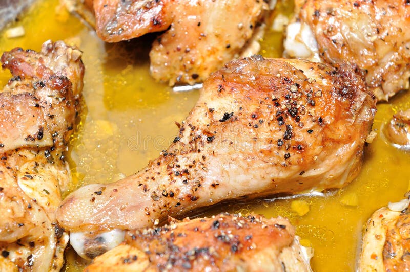 Roast chicken leg stock photo. Image of grilling, hungry 13289326