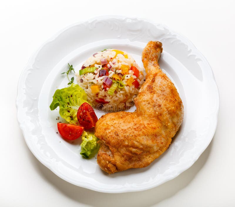 Roast chicken leg stock photo. Image of cuisine, appetizer 23720206