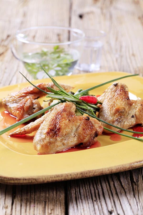 Roast chicken wings stock image. Image of roasted, food 22005615