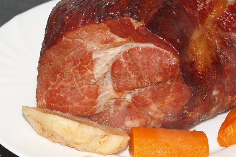 Roast cured pork stock image. Image of food, homemade 36703255