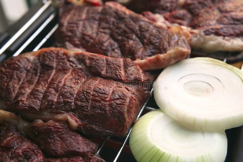 Roast Meat on Electrical Roaster Stock Image Image of grill, grid