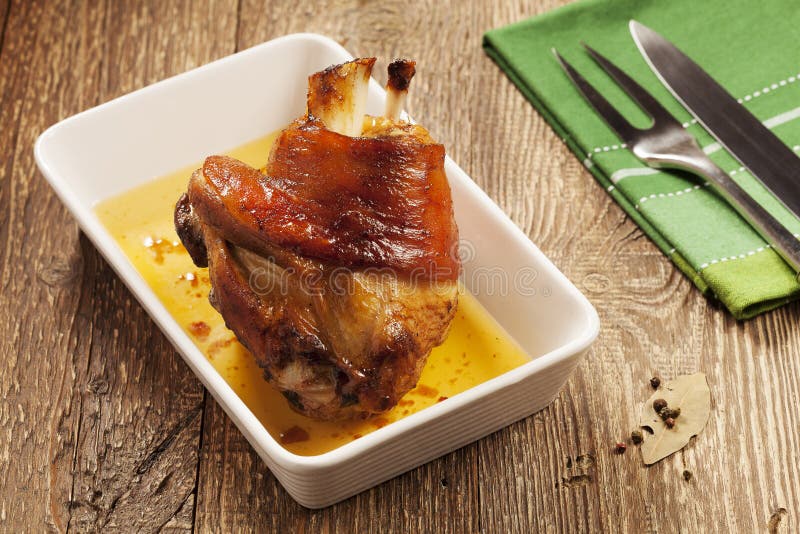 Roast pork knuckle stock photo. Image of eisbein, cuisine 190668276