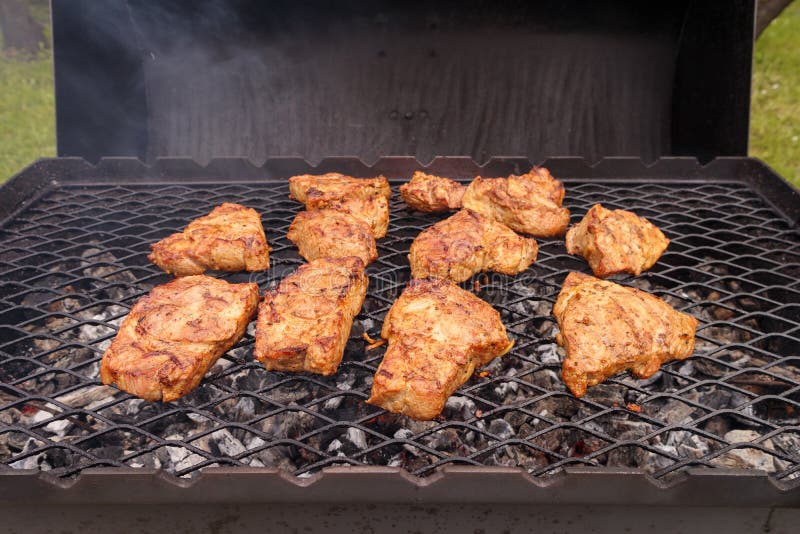 Roast Pork Neck Chop on the Grill Stock Photo Image of barbecue