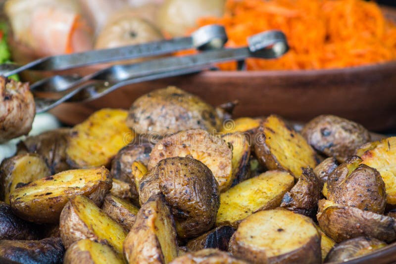 Roast potato stock photo. Image of gourmet, eating, fresh 93396474