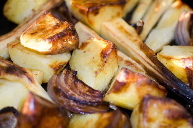 Roast Potatoes and Parsnips Stock Image Image of ingredients, colorfull 52611681