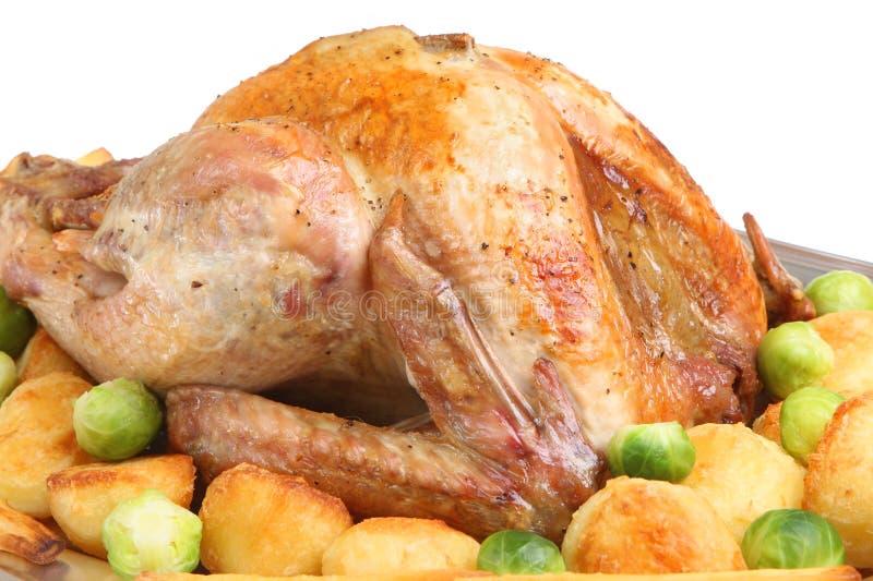 Roast Turkey with Vegetables stock photos Roast Turkey with Vegetables stock photos
