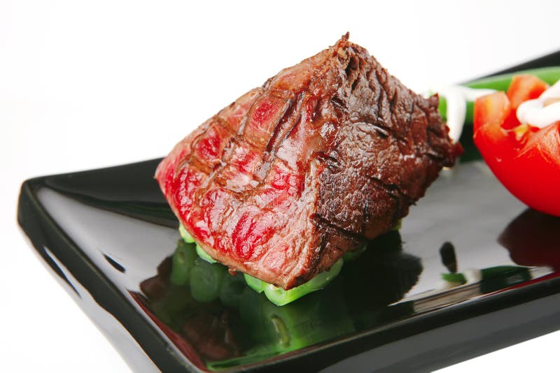 Roast Veal Fillet on a Plate Stock Photo Image of cooked, charbroiled