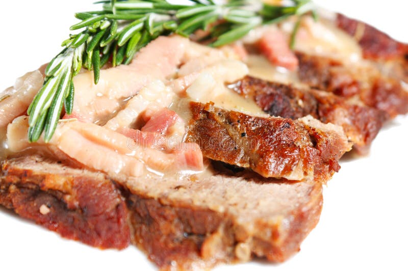 Roast Veal with Garlic Sauce and Rosemary Stock Image Image of cooked, healthy 21237713
