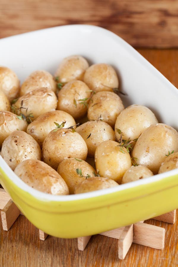 Roasted Baby Potatoes with Thyme Stock Photo Image of roasted, thyme