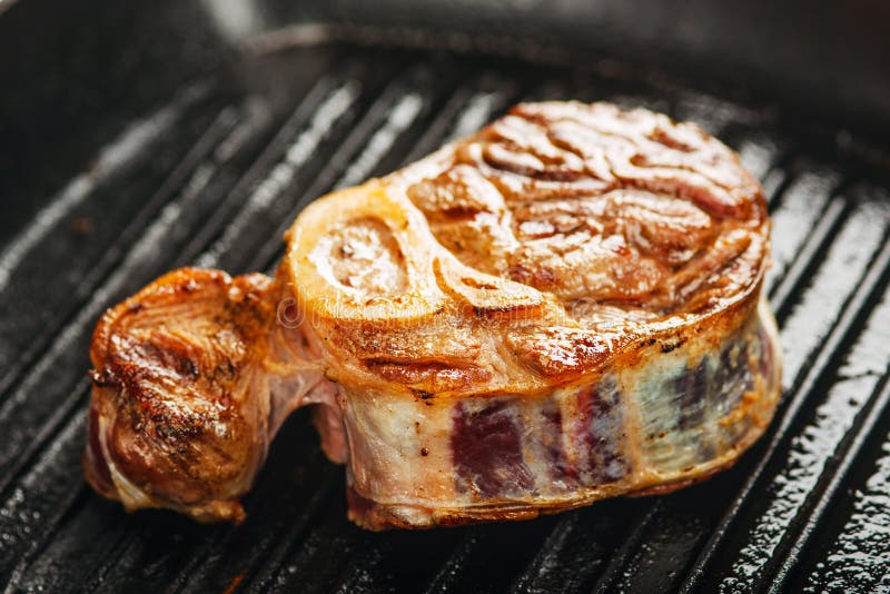 Roasted Beef Shank on the Grill Pan Stock Image Image of gourmet