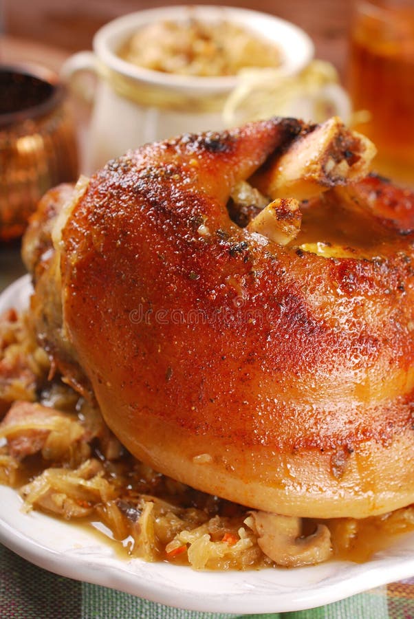 Pork Knuckle Baked with Beer Stock Image Image of cholesterol, bake