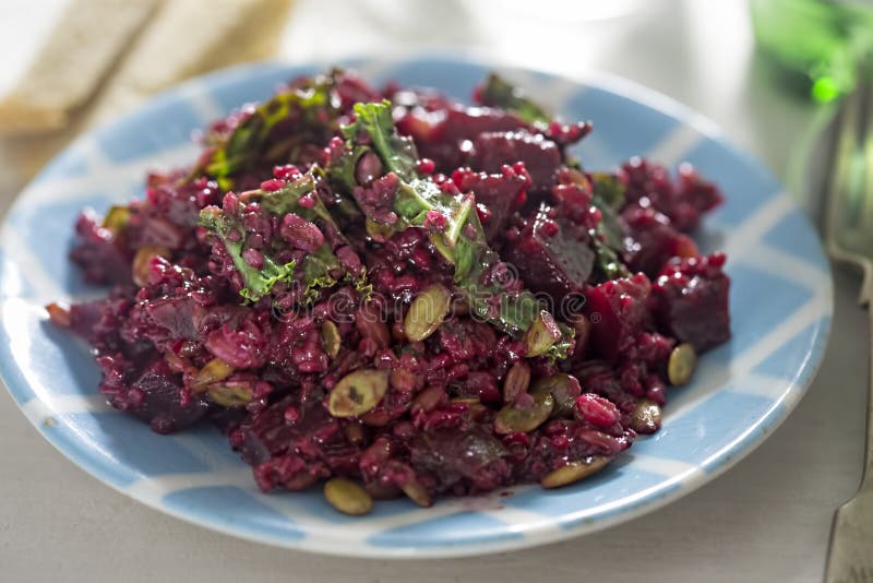 Roasted Beetroot Kale Salad Stock Photo Image of grain, gourmet 88698368