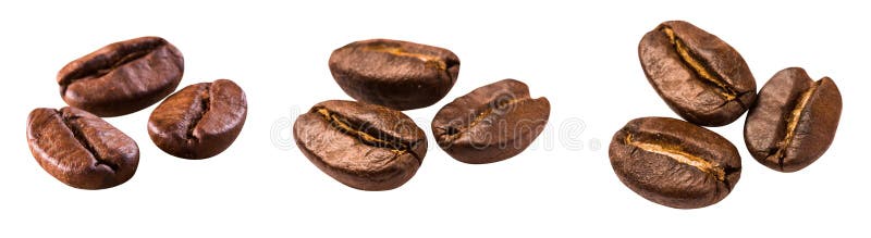 Roasted brown coffee beans isolated stock image Roasted brown coffee beans isolated stock image
