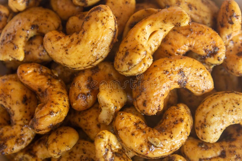 Roasted Cashew Nuts with Salt and Black Pepper Mix Stock Image Image