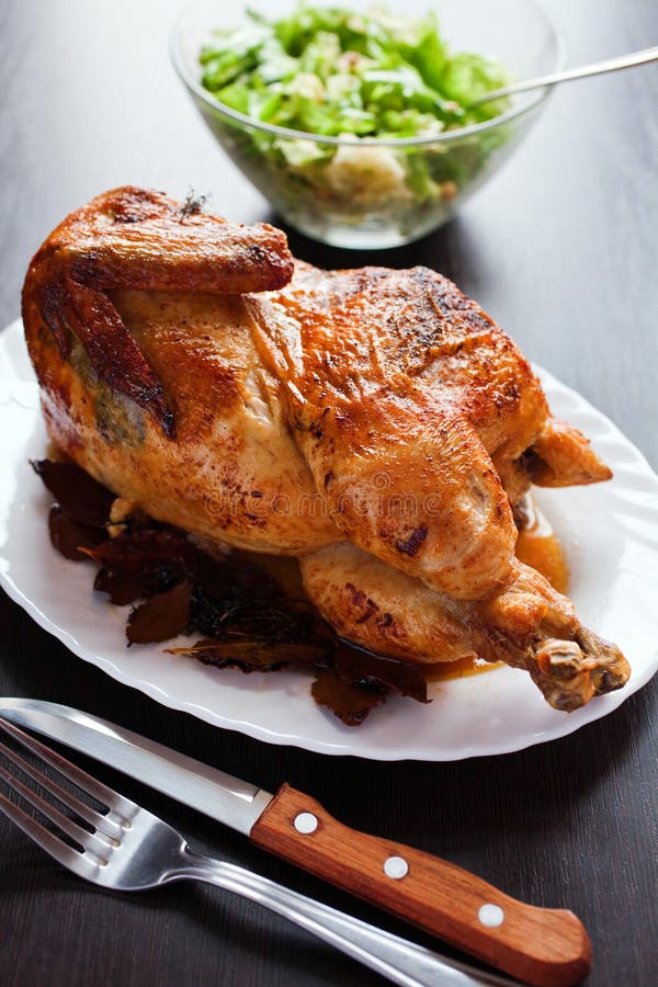 Pan roasted chicken stock image. Image of potato, artisan 22483085