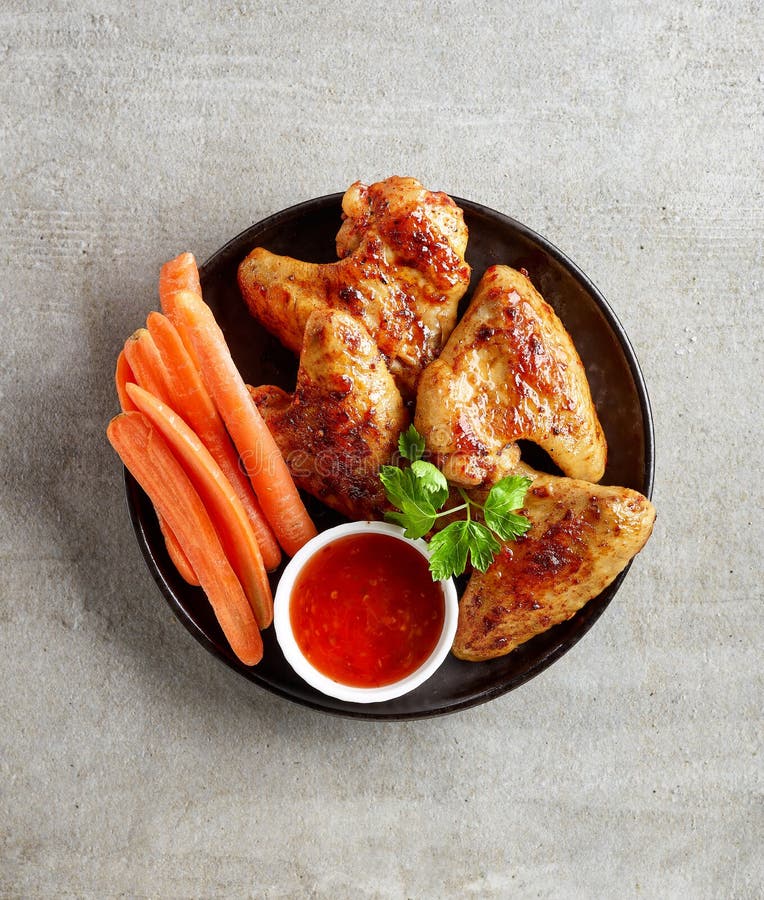 Roasted chicken wings stock image. Image of meat, golden 110736077