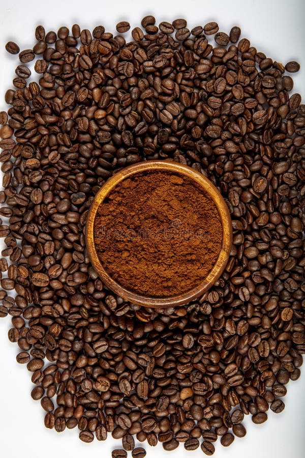 Coffee Beans. Coffee Beans are Spread Over the Surface. Making