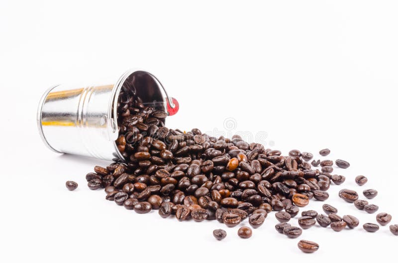 Roasted Coffee Beans in Can Stock Image Image of arabica, grain 53053295