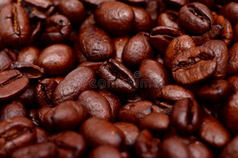 Roasted Coffee Beans Closeup Stock Image Image of food, background
