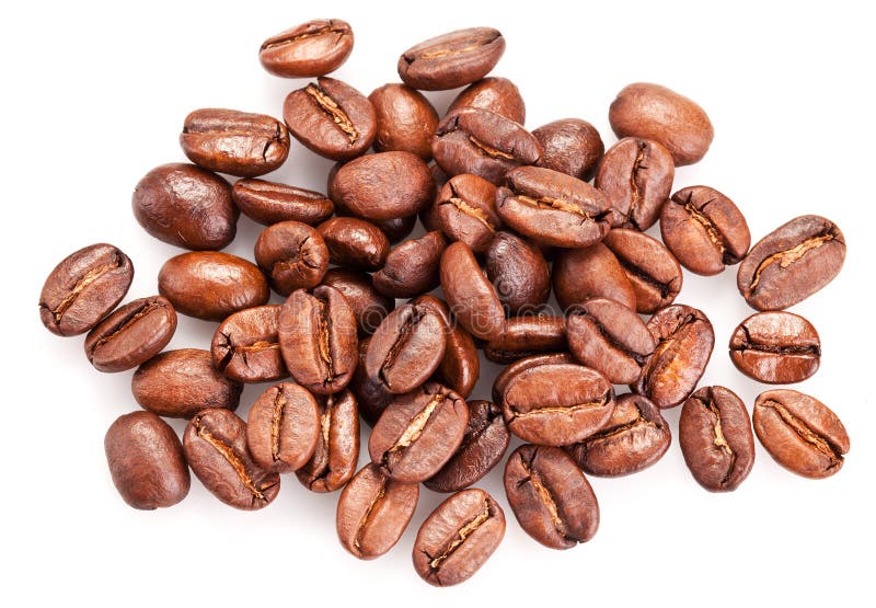 Roasted Coffee Beans and Leaves. Stock Photo Image of ingredient