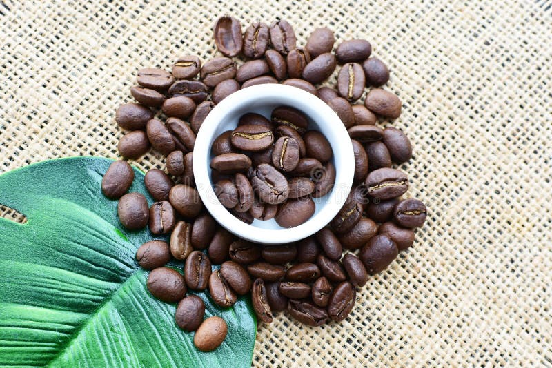 Roasted coffee beans stock image. Image of favor, freshness 176379739