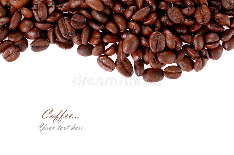 Roasted Coffee Beans white background isolated