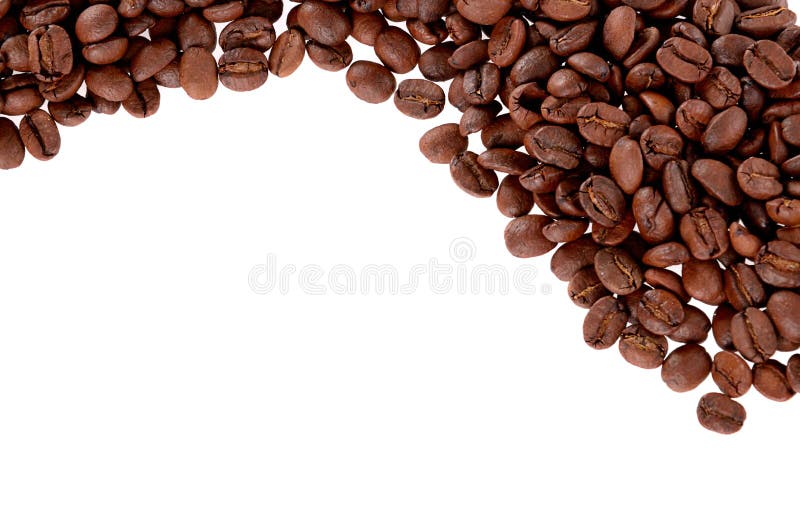 Roasted Coffee Beans white background isolated