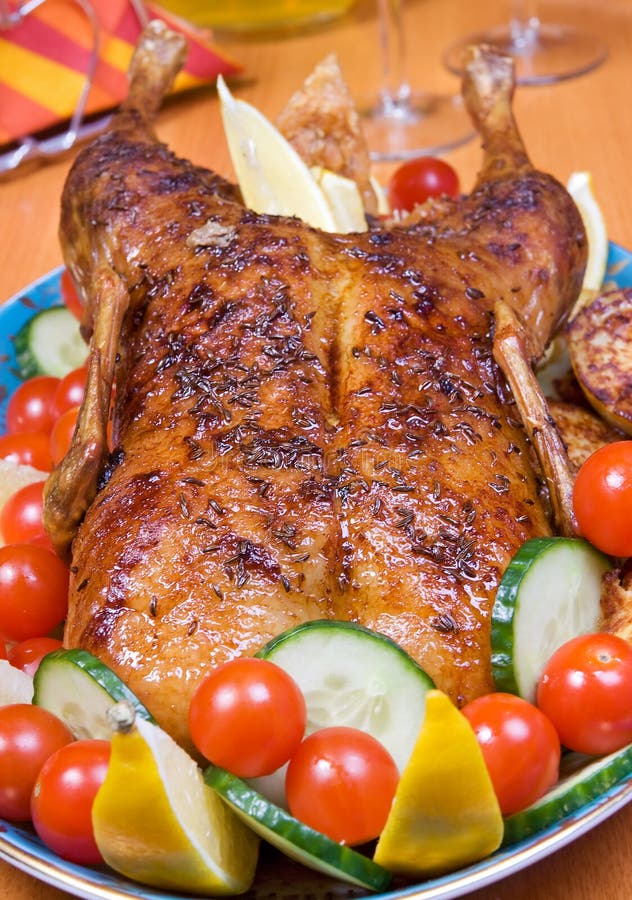 Roasted duck stock photo. Image of grilled, baked, oven 19000428