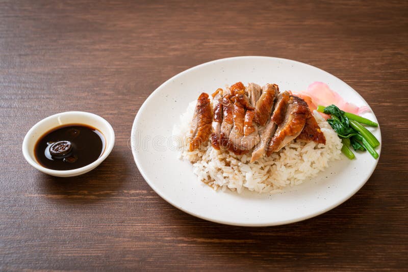 Roasted duck on rice stock image. Image of menu, meal 200736121