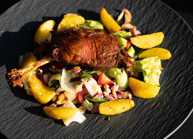 A roasted duck stock photo. Image