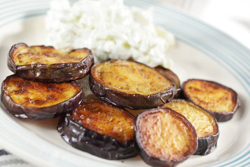 Fried Eggplant, Lebanese Food. Stock Image Image of eggplant, east