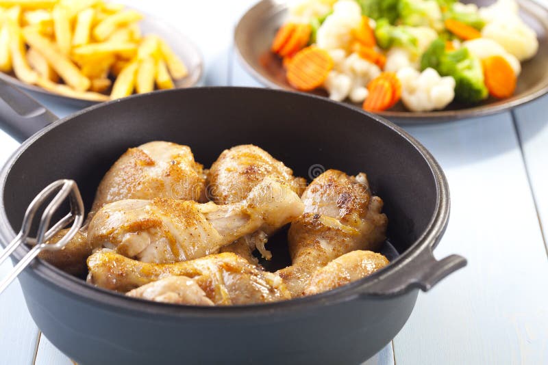 Roasted Marinated Chicken Drumsticks Stock Image Image of food