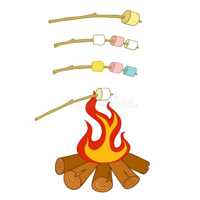 Roasted marshmallows stock vector. Image of marshmallow 39925178