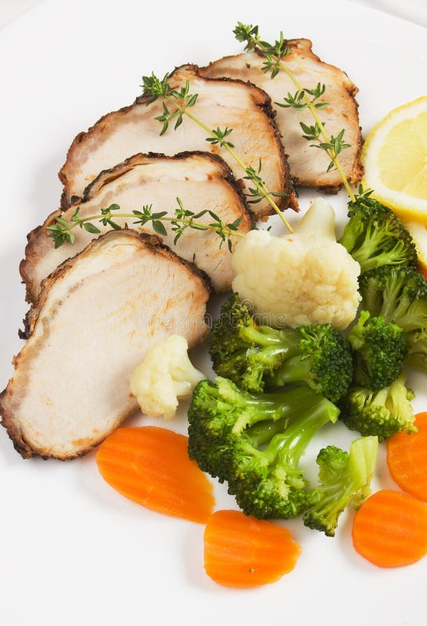 Roasted Meat with Vegetables Stock Image Image of prepared, carrot