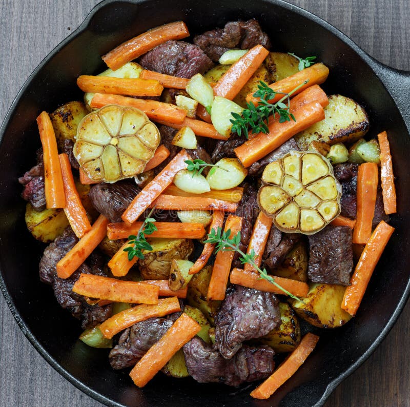 Roasted Meat With Vegetables Stock Image Image of beef, eating 61502295