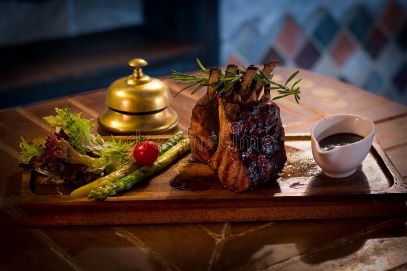 Roasted Meat with Vegetables Stock Photo Image of ribs, gourmet 32335712