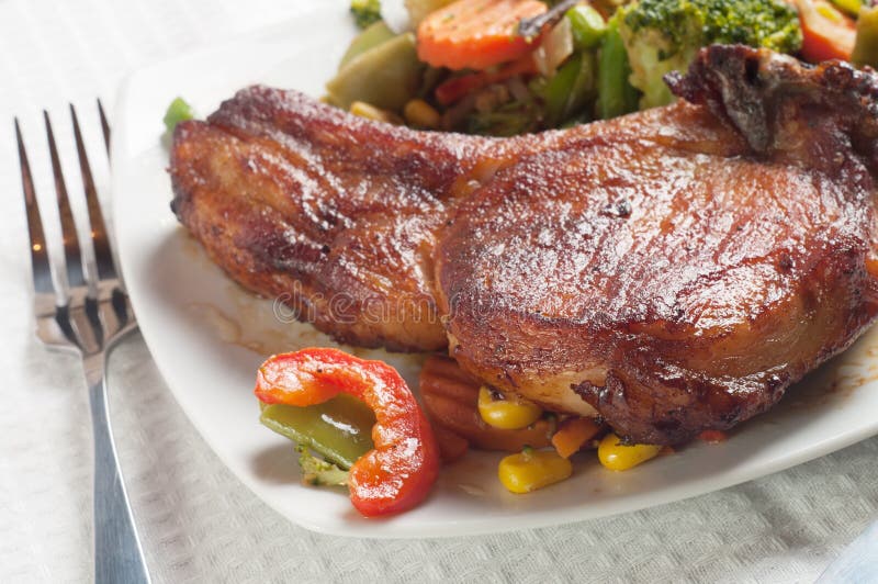 Roasted meat stock photo. Image of cooked, parsley, freshness 35941932