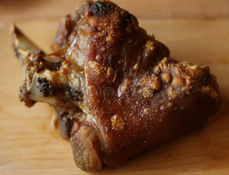 Roasted Pork Knee in a Czech Restaurant Stock Image Image of