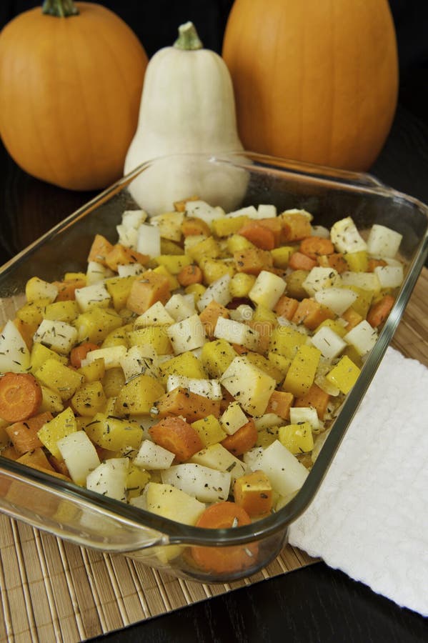 Roasted Root Vegetables with Pumpkins Stock Photo Image of dish