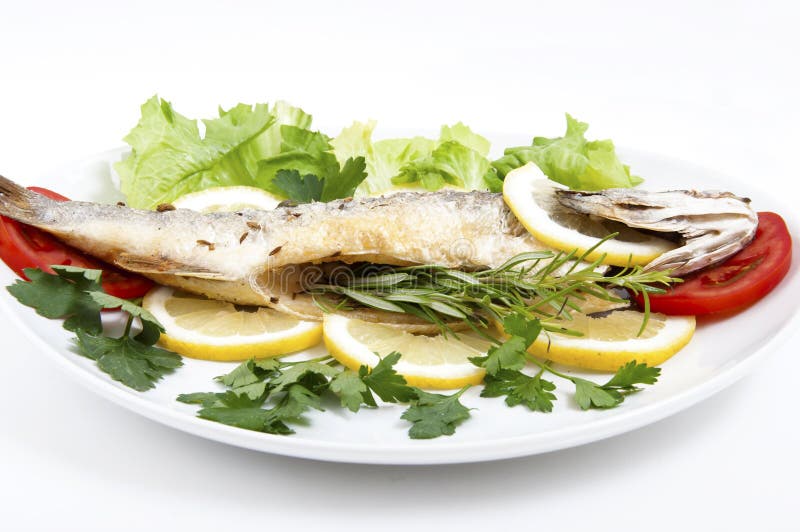 Roasted Sea Bass stock image. Image of lemon, broiled 25294027