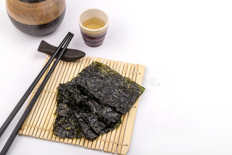 Roasted seaweed snack stock image. Image of healthy, objects 76762595