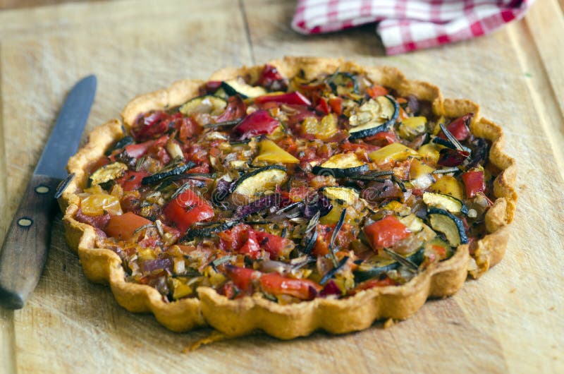 Roasted vegetable tart